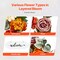 24 in Artificial Decorative Wreath Red Orange Yellow Flowers with Wooden Sign Indoor Outdoor